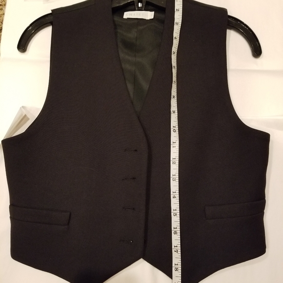 Chaiken Black Tailored Buttton Vest - Picture 8 of 13